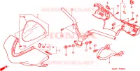 CONDOTTO MANIGLIA/COPERTURA MANIGLIA per Honda AROBASE 125 STOP AND GO 2004