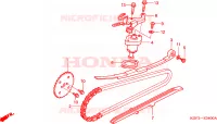 CATENA CAMMA/TENSIONE per Honda AROBASE 125 TWO TONE 2003