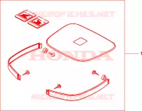 KIT MODANAT.BAULE*NHA13M* per Honda AROBASE 125 TWO TONE 2003