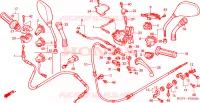 LEVA MANIGLIA/INTERRUTTORE/CAVO per Honda AROBASE 125 TWO TONE 2003