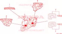 MARCHIO/STRISCIA (5E/5ED/5F) per Honda AROBASE 125 TWO TONE 2003