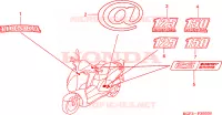 MARCHIO/STRISCIA (E/ED/F/2E/2ED/2F) per Honda AROBASE 125 STOP AND GO 2003