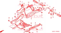 PANNELLO PAVIMENTO/GRADINO SEDILE DI TANDEM per Honda AROBASE 125 TWO TONE 2003