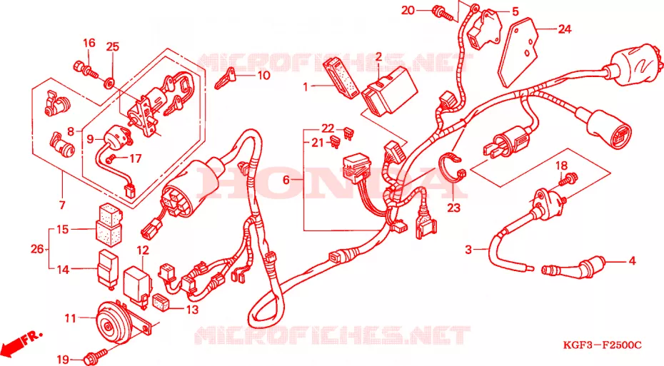 BARDATURA FILO Honda SCOOTER 125 NES 2003  NES1253