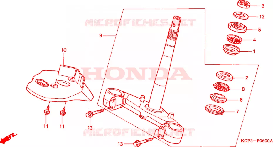 GAMBA STERZO Honda SCOOTER 150 AROBASE 2000  NES150Y