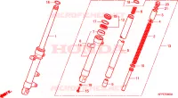 FORCELLA ANTERIORE per Honda CBR 125 TRICOLOR 2010