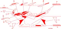 MARCHIO/STRISCIA  per Honda CBR 125 TRICOLOR 2010