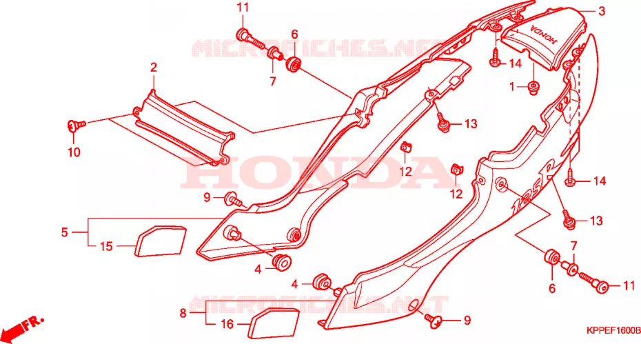 COPERTURA LATO Honda MOTO 125 CBR 2010  CBR125RWA