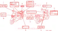 ETICHETTA CAUZIONE per Honda SH 125 2002