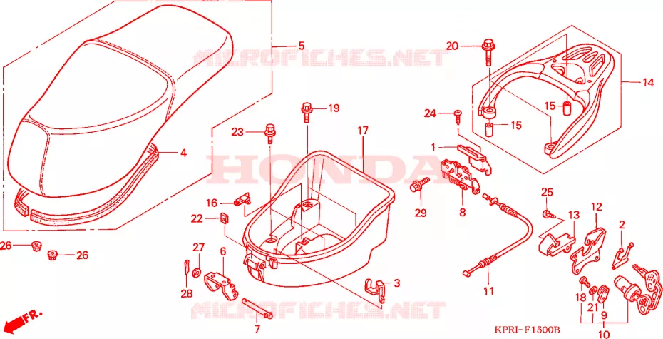 SEDILE/SCATOLA BAGAGLI Honda SCOOTER 125 SH 2002  SH1251