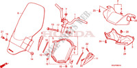 CONDOTTO MANIGLIA/COPERTURA MANIGLIA(FES1257/A7)(FES1507/A7) per Honda S WING 150 FES 2007