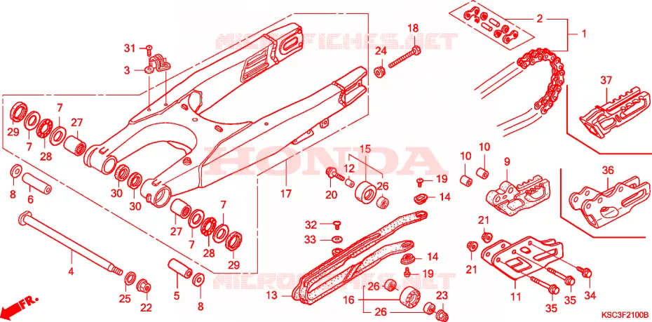 BRACCIO OSCILLANTE Honda MOTO 250 CRF 2005  CRF250X5