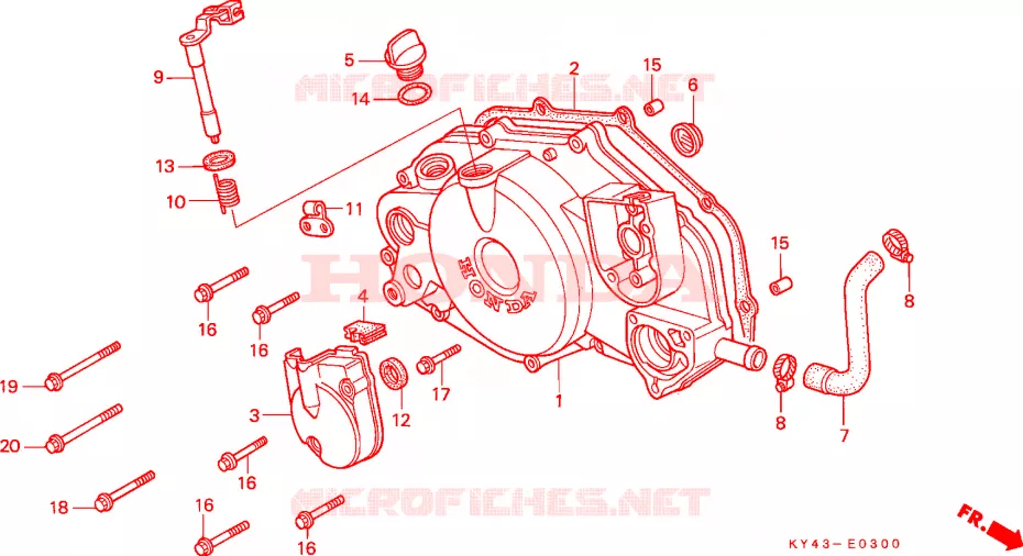 COPERTURA CASSA MANOVELLA Honda MOTO 125 NSR 1991  NSR125RM