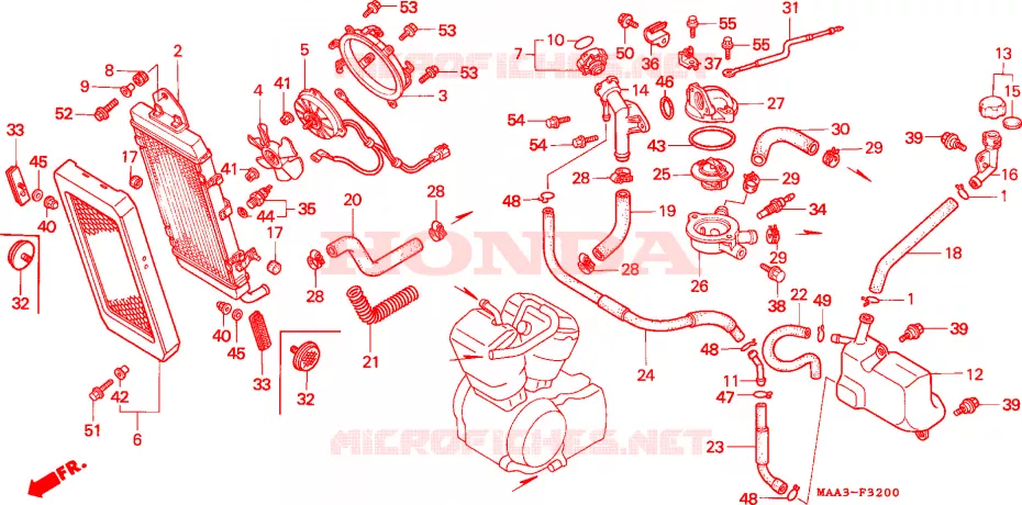 RADIATORE Honda MOTO 1100 SHADOW 1997  VT1100C2V