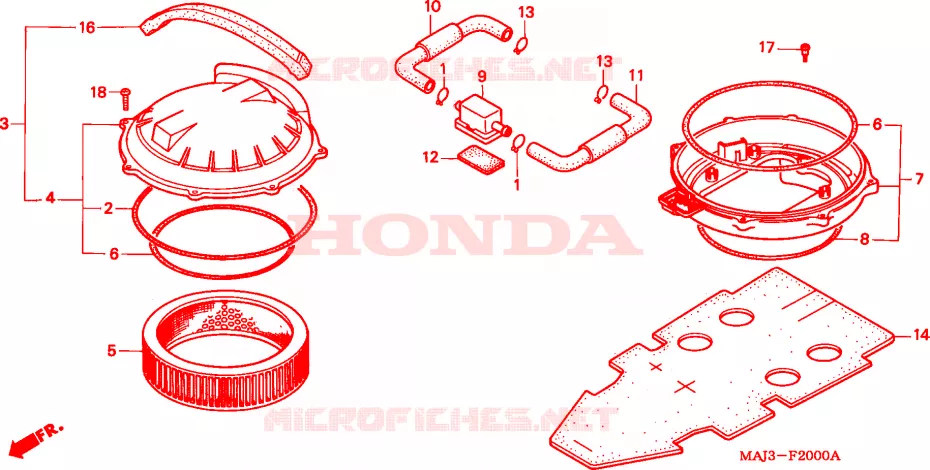 FILTRO ARIA Honda MOTO 1100 PAN-EUROPEAN 1997  ST1100AV