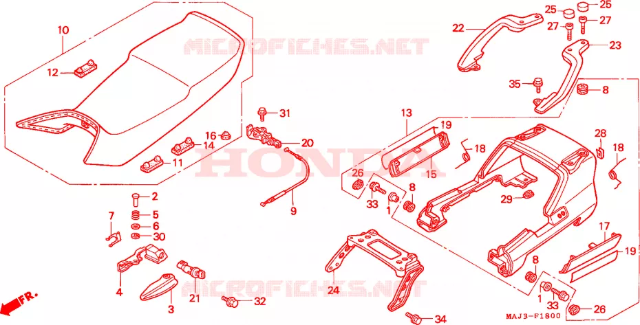 SEDILE Honda MOTO 1100 PAN-EUROPEAN 1998  ST1100W