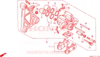CALIBRO FRENO POSTERIORE per Honda GL 1500 GOLD WING SE 1997