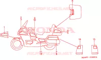STRISCIA(GL1500SE) per Honda GL 1500 GOLD WING SE 1997