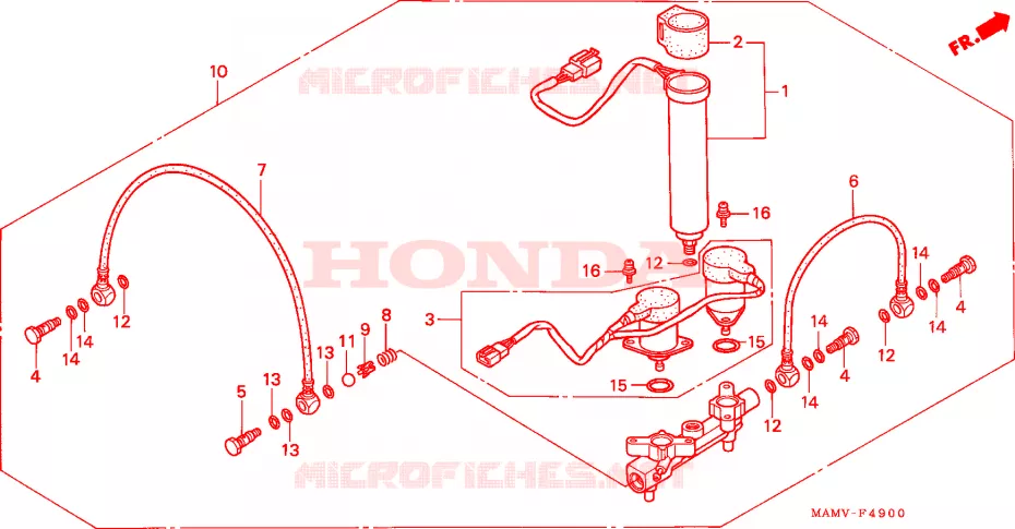 DISTRIBUTORE ARIA Honda MOTO 1500 GOLD-WING 1999  GL1500SEX
