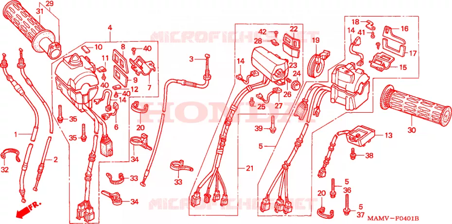 INTERRUTTORE/CAVO(SL1500SE) Honda MOTO 1500 GOLD-WING 1997  GL1500SEV