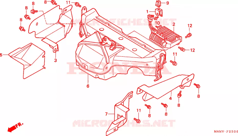 PROTETTORE CAMERA Honda MOTO 1500 GOLD-WING 1999  GL1500SEX