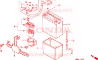 BATTERIA per Honda TRANSALP 600 34HP 1997