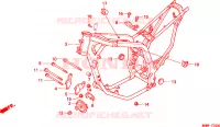 CORPO TELAIO per Honda TRANSALP 600 34HP 1997