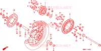 RUOTA POSTERIORE per Honda TRANSALP 600 34HP 1997