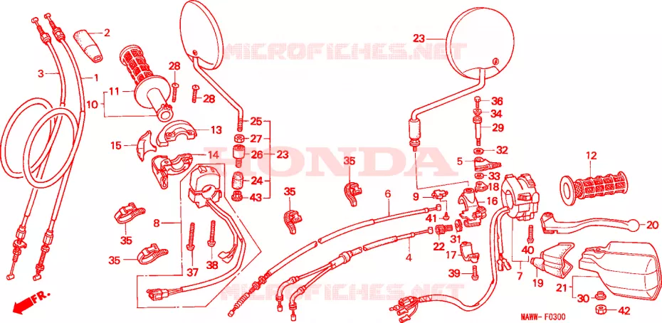 INTERRUTTORE/CAVO Honda MOTO 600 TRANSALP 1999  XL600VX