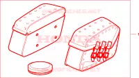 BORSE LAT.IN PELLE per Honda SHADOW VT 750 DELUXE 2 TONES 2001