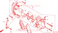 CALIBRO FRENO ANTERIORE per Honda SHADOW VT 750 1998