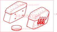 BORSE LAT.IN PELLE per Honda SHADOW VT 750 Hamamatsu factory 2000