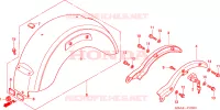 PARAFANGO POSTERIORE per Honda SHADOW VT 750 Hamamatsu factory 2000