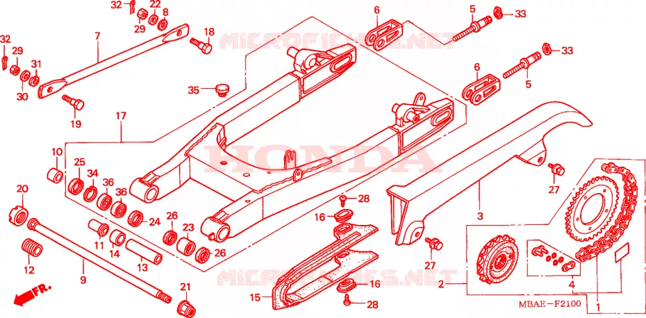 BRACCIO OSCILLANTE Honda MOTO 750 SHADOW 2000  VT750CY