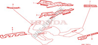 MARCHIO(V/W/X/Y) per Honda VTR 1000 FIRE STORM luftansaugventIL 2000