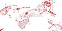 FRECCIA per Honda XL 1000 VARADERO ABS BLUE RED 2006