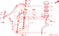 MAESTRO FRENO POSTERIORE CILINDRO per Honda CBR 600 F 2003