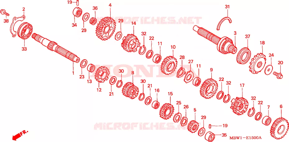 TRASMISSIONE Honda MOTO 600 CBR 2003  CBR600F3