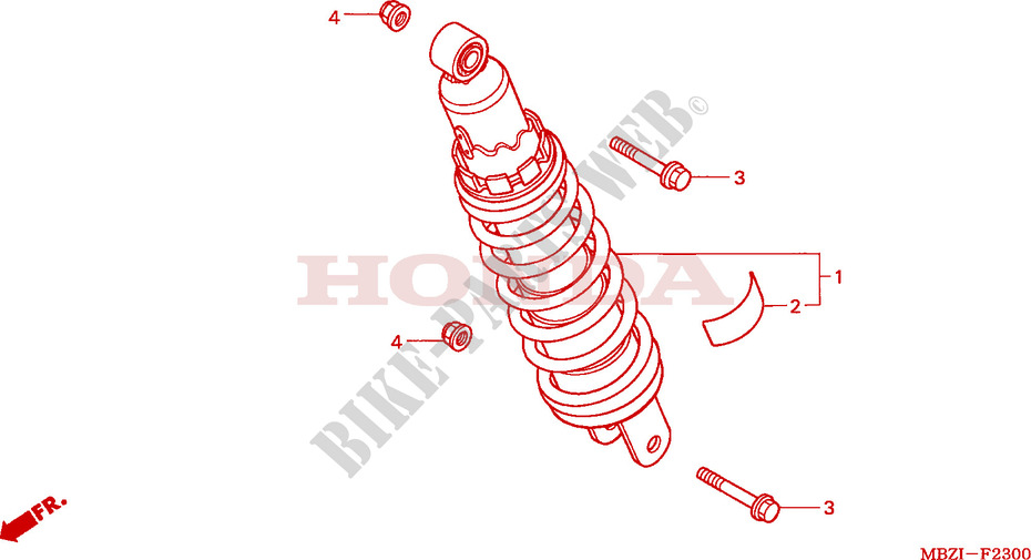 CUSCINO POSTERIORE (CB600F2/F22) per Honda CB 600 S HORNET 2002