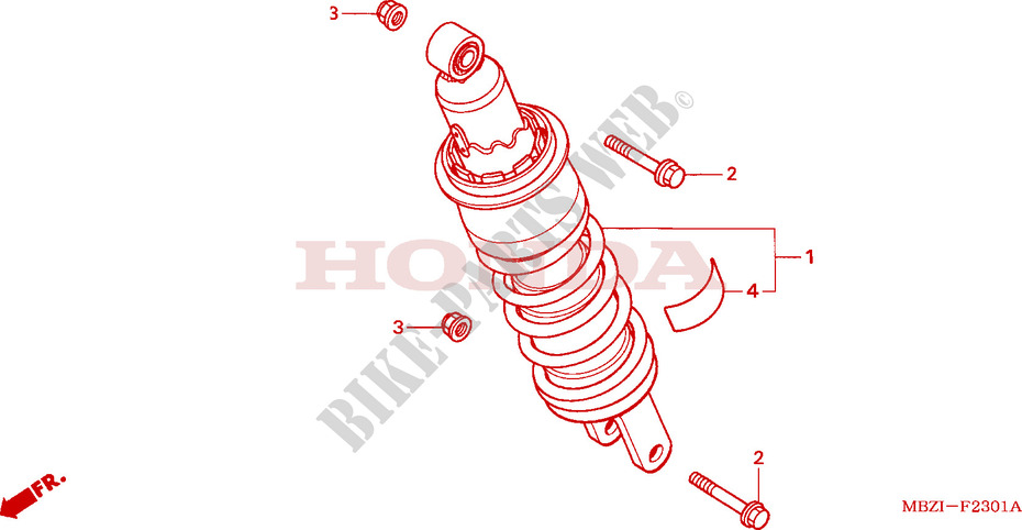 CUSCINO POSTERIORE (CB600F3/4/5/6) per Honda CB 600 F HORNET 34HP 2003