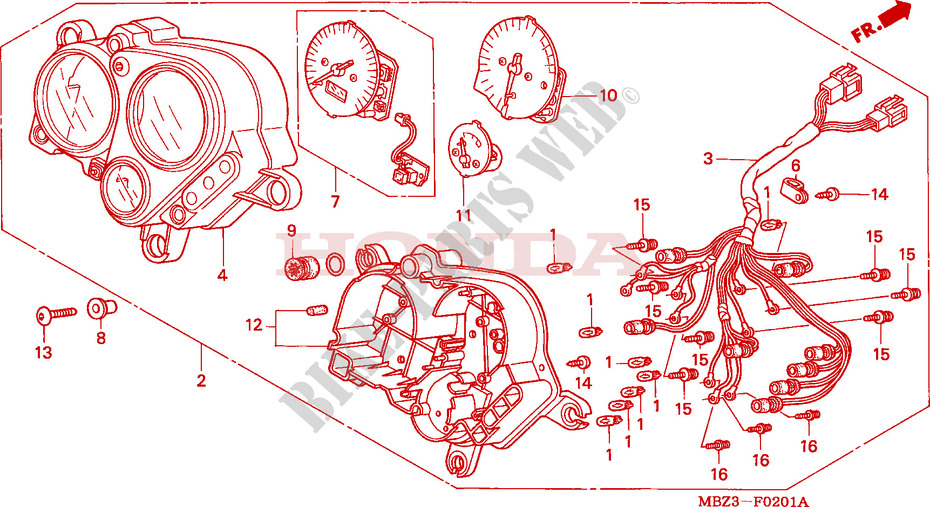INDICATORE(2) per Honda CB 600 S HORNET 34HP 2000