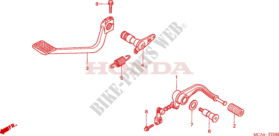 PEDALE per Honda GL 1800 GOLD WING ABS 2001