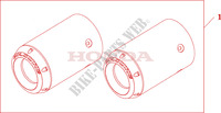 TERMINALE SCARICO ESAGONALE per Honda GL 1800 GOLD WING ABS 2009