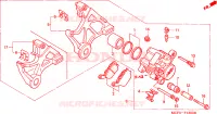 CALIBRO FRENO POSTERIORE per Honda VTR 1000 SP1 2000