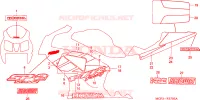 MARCHIO/STRISCIA(VTR1000SP2/3 E/ED/F/U)(VTR1000SP4/5/6) per Honda VTR 1000 SP2 2005