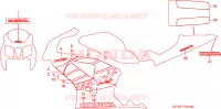 MARCHIO/STRISCIA(VTR1000SPY/1/2 CM) per Honda VTR 1000 SP2 RC51 2002