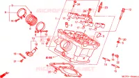 TESTA CILINDRO POSTERIORE per Honda VTR 1000 SP1 2000