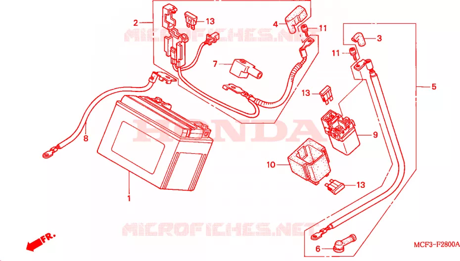 BATTERIA Honda MOTO 1000 SP 2002  VTR1000SP2