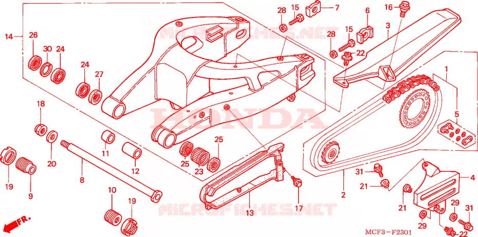 BRACCIO OSCILLANTE(VTR1000SP2/3/4/5/6) Honda MOTO 1000 SP 2002  VTR1000SP3