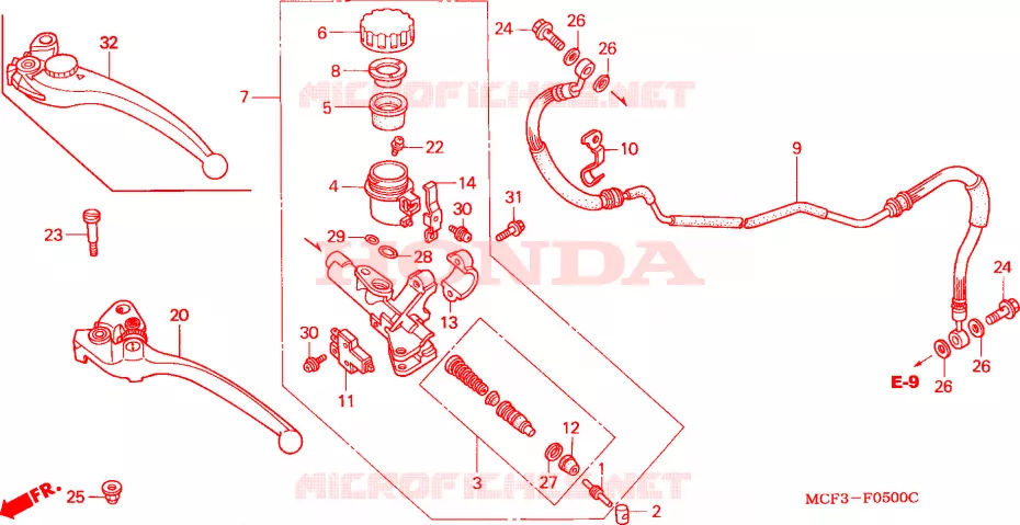 CILINDRO MAESTRO INNESTO Honda MOTO 1000 SP 2000  VTR1000SPY
